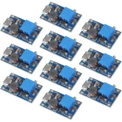 10 stücke MT3608 Einstellbare Step Up Modul Spannung Regler Micro USB Typ-c Stecker 2V-24V zu 5V-28V 2A Step-Up DC-DC Boost Converter