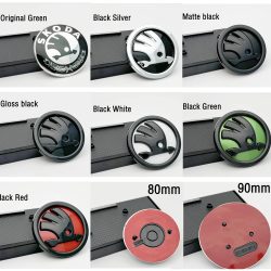 ABS 80mm 90mm Auto Front Kopf Haube Hinten Stamm Klassische modell Für Skoda Octavia Superb MK2 Fabia schnelle Roomster Abzeichen Emblem Sticke