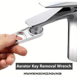 2-in-1-Wasserhahn-Belüfter-Schraubenschlüssel, Wasserdurchfluss, Anpassung des Wasserhahns, Bubbler-Schraubenschlüssel, Klempner, Heim- und Badezimmerarmaturen, Wartungswerkzeuge