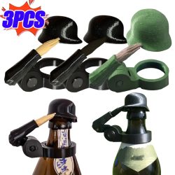 3/1PCS Kreative Soldat Gruß Bier Flasche Helm Staub-proof Deckel Saluting Pose Bier Flasche Kappe für BBQ Party Bar Bier Geschenke