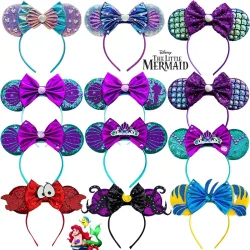Disney Kleine Meerjungfrau Ohren Haarbänder Für Mädchen Prinzessin Ariel Stirnbänder Kinder Sebastian Haarband Frauen Flunder Haar Zubehör