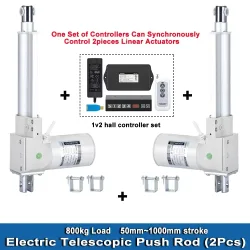 8000n 2-teiliges synchrones Heben von Linear antrieben mit Smart Hall Controller(1 v2 Synchron steuerung) 50mm ~ 1000mm Hub DC24V