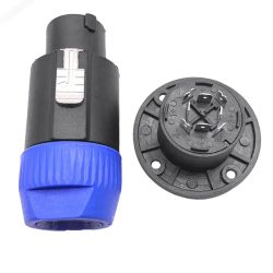 Pro Audio 8-poliges SpeakON- und Powercon-Stecker-Set ? Buchse für Schalttafelmontage + Stecker-Adapter-Set für Lautsprecher-/Stromkabel