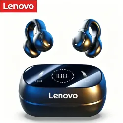 Lenovo, Lenove Original M47 Kabellose Ohrhörer Bluetooth 5.3 Headset Aufladbare Ohrhörer Knochenleitungs-Kopfhörer für Sport 2026 NEU