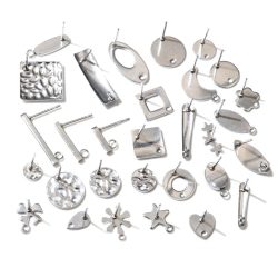 20pcs 316L Edelstahl Geometrische Ohrring Stud Ohrring Beiträge Stecker Mode-Stile DIY Schmuck, Die Entdeckungen Zubehör