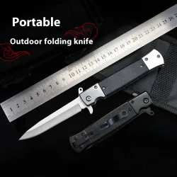 Tragbares Klappmesser für den Außenbereich, hohe Härte, Edelstahl, Taschenmesser, Camping, Überleben, Gemüseschälmesser, EDC Ha