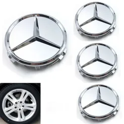 4 Stück 75MM Radnabenkappen für Mercedes Benz AMG A B C E M R G S Klasse GLA GL CLA CES CLS SLK GLK CLK W204 W205