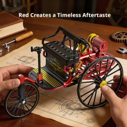 Replik-Modellbausatz für ein klassisches Auto-Armaturenbrett im Maßstab 1:10 für Tischdekoration, DIY-Montage, Geschenk für Erwachsene und Kinder