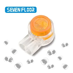 50/100/200PCS Wasserdichte Gel-gefüllt Orange Klar Taste Telefon Draht Anschlüsse UY Butt Splice Stecker K1 Netzwerk Kabel Begriff
