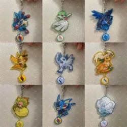 Lucario Gardevoir Mega Charizard Lugia Venusaur Acryl-Schlüsselanhänger Taschenanhänger Sammlerstück Deko-Accessoires Exquisite Fan-Geschenke