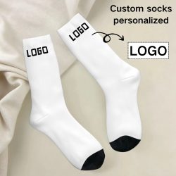 Socken mit individuellem Gesichtslogo, personalisierte Socken mit Text, Foto, individuelle, bequeme und warme Socken, Geschenk für Freunde, Geburtstag