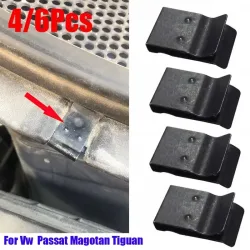 4/6 Stück Motorhauben-Regenablaufbrett-Schnallen, Eisenclips für VW Golf Passat B5 B6 B7 Magotan B6 CC Tiguan