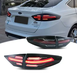 LED-Rückleuchten für Ford Mondeo 2013-2020 Fusion mit Dynamischer Start-Animation und Sequenziellem Blinker Schwarze Heckleuchten-Einheit