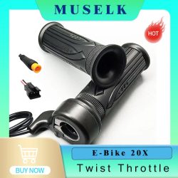 Rechter Griff-Gashebel, Volldrehgas, 24 V, 36 V, 48 V, 60 V, 72 V, mit 3-poligem wasserdichtem/SM-Anschluss, geeignet für Elektrofahrräder