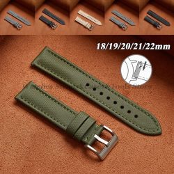 18mm 19mm 20mm 21mm 22mm Premium Sailcloth Uhrenarmband für Omega für Seiko Divers Stitching Quick Release Army Green Sport Straps
