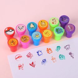 12PCS Pokemon Anime Farbe Mini Dichtung Pikachu Gengar Snorlax Cartoon Nette Kunststoff Spielzeug Zubehör Dekorieren Kinder Geburtstag Geschenke