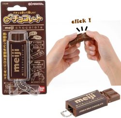 Simuliertes Meiji-Schokoladen-Fidget-Spielzeug mit biegsamer Struktur und knackendem Klickgeräusch, kreatives Dekompressionsspielzeug zur Stresslinderung.