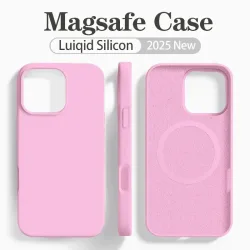 Original MagSafe Flüssigsilikon-Handyhülle für iPhone 17 16 14 15 Plus 18 Pro Max Hülle Kabelloses Laden Magnetische Weiche Abdeckung iphone 18 17 pro hülle