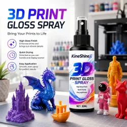 3D-Druck Glanzspray 50ml/100ml ? Glanzverstärker für PLA, ABS, Harz & PETG, stellt den Glanz wieder her, glatte Oberfläche, einfache Sprühanwendung