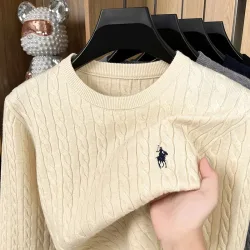 Luxus männer Marke Frühling Hohe Qualität Stricken Pullover Rundhals Jacquard Stickerei Lange Ärmel Pullover Freizeit Mode Männer der C