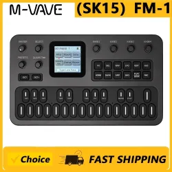 M-VAVE (SK15) FM-1 Synthesizer, Tragbare Handheld-Klangquelle, 128 Presets, Eingebauter Lautsprecher, Batteriebetrieben