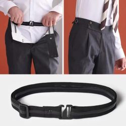 2,5 cm/1 Zoll Hosenträger Damen Herren Hemdhalter Gürtel Keep Shirt Stacked in verstellbarem, elastischem, rutschfestem Hemdhalter Strap Lock Gürtel