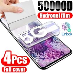 4 Stück Hydrogelfolie für Samsung S25 S24 S20 S22 S21 Ultra S10 S9 S8 Plus FE Displayschutzfolie für Samsung Note 20 10 9 8 Plus S23U
