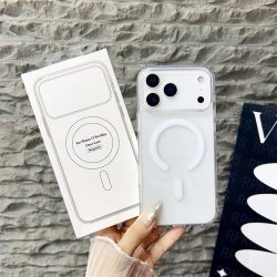 Original Für Magsafe Magnetische Drahtlose Lade Fall Für iPhone 17 Air 16 15 14 13 12 11 Pro max 17 Plus Mini Klar Zurück Abdeckung