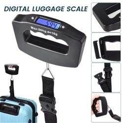 50 kg/110 lb Tragbare Waage LCD Digitale Gepäck Koffer Waage Behandelt Reise Gepäck Tasche Fisch Gewichtung Haken Hängen waagen