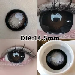 OVOLOOK, OVOLOOK-2 Stück/Paar Kontaktlinsen, schneller Versand, große schwarze Linsen für Augen, Schönheit, Schüler, kosmetische Augenfarblinse, 14,5 mm/14,2 mm
