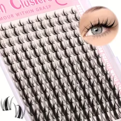 140 Stück Fairy Eyelash 8-18mm Manga-Wimpern C-Curl Aufrechte - Große Spannweite DIY-Wimpern Natürliche Erweiterung Wet-Look Scharfe Anime-Wimpern