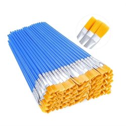 50-teiliges Malpinsel-Set, Kunst, rund, flaches Haar, Nylonhaar, Pinsel für Öl, Acryl, Aquarell, Kinder/Künstler/Anfänger/Studenten