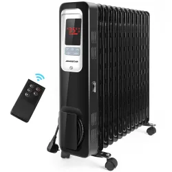 Aigostar Oil Monster 33JHH - 2500W Ölradiator Energiesparender, LCD Elektro Heizkörper mit 13 Rippen,4 Heizstufen,Thermostat, Fernbedienung,Überhitzungsschutz, Elektroradiator Elektro Heizung
