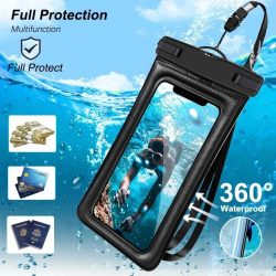 PVC Transparente Wasserdichte Handyhülle Leuchtende Touchscreen-Trockentasche mit Verschluss für Schwimmen Tauchen Thermalquellen Rafting