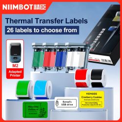Thermotransferetiketten für Niimbot M2 Drucker, Thermotransferband, Heimbüro, 20?50 mm Breite, Etikettenpapieraufkleber