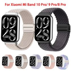Nylonband für Xiaomi Mi Band 10 Pro 9 Pro 8 Pro Magnetarmband Armband Ersatzband für Mi Band 9 Pro 8 Pro