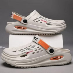 Herren-Hausschuhe aus EVA mit Löchern, Rutschfeste Pantoffeln, Dicke Weiche Plateausohle, Modische Bequeme Herrensandalen, Sommerschuhe