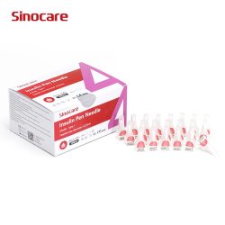 100 teile/schachtel Insulin Stift Nadel, Sinocare 32G 4MM Schmerzlose Nadel Blut Glucose Zubehör für Diabetiker, augenlid Werkzeug Tattoo Nadel
