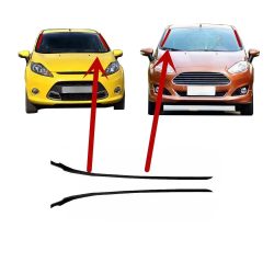 2 Stück vorne außen Windschutzscheiben-Seitengummi für Ford Fiesta 2009?2014, Be8Z5403136A, schützende Dichtungsstreifen, äußeres Laminat 2010