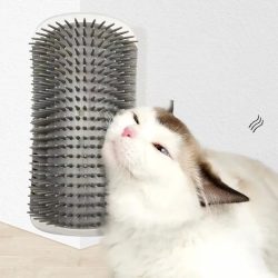 Massage Haustier Katze Bürste Ecke Kratzen Haar Entfernung Schönheit Sauber Ecke Pinsel Abnehmbare Scratcher Kamm für Kätzchen Katze