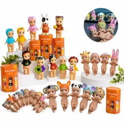 2026 Niedliche Hunde-Serie Mini-Figuren, Kawaii Tierkopf PVC-Figurinen, Blind Box Sammelspielzeug