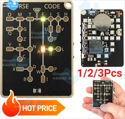 Morsecode-Übungskarte Pro LED-Edition, PCB Elektronisches Lernwerkzeug, Tragbares Telegrafie-Übungsset für Erwachsene, Amateurfunk