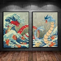 Druck auf Leinwand, Pokemon Empoleon, Wandkunst, Zuhause, modernes Wohnzimmer, Freunde, Geschenke, Dekoration, Gemälde, dekoratives ästhetisches Poster