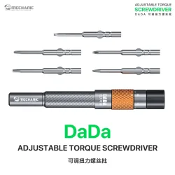 Mechanic DADA Drehmomentverstellbarer Schraubendreher mit 5 magnetischen Schraubbits 4-in-1 Schraubendreher für iPhone 17 Serie Demontage Reparatur