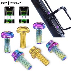 Risiko M5x12mm Fahrrad Flaschenhalter Befestigungsschrauben Titanlegierung MTB Rennrad Flaschenhalter Schrauben Luftpumpe Feste Schrauben
