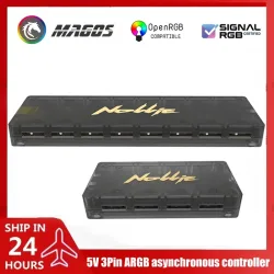 Nollie RGB Asynchrone Controller HUB 8/16 Wege adressierbarer ARGB-Splitter unterstützt Software Signal-RGB/OpenRGB-Management