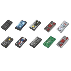 20 Stück MOC-kompatible 3069 1x2 Lichtplatten-Druckteile für Mobiltelefone, Tastaturen, Radios, DIY-Kinderspielzeug