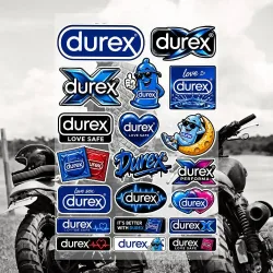 D-urE-x Ästhetische Graffiti Wasserfeste PVC-Aufkleber für Auto Motorrad Skateboard Helm Notizbuch