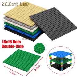 4PCS Doppelseitige 16X16 Punkte Klassische Grundplatte Bausteine Ziegel Grundplatten DIY MOC Bausteine Stadt Bau spielzeug