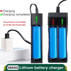 18650 Batterieladegerät 1/2/4 Steckplätze Dual 18650 Laden 3,7 V wiederaufladbare Lithiumbatterie USB-Ladegerät für 16340 14500 18650